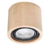 Clearance Sollux Deckenspot Holz Ø 14 cm H: 10 cm klein GU10 DIWO