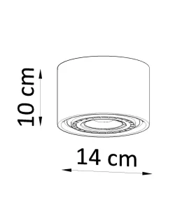 Clearance Sollux Deckenspot Holz Ø 14 cm H: 10 cm klein GU10 DIWO