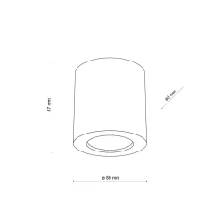 TK Lighting Deckenspot Holz GU10 Ø 8 cm rund H: 8,5 cm in Buche* Spots|Flurlampen