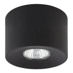 Sale TK Lighting Deckenspot Metall Ø 11 cm rund klein flach GU10 Schwarz