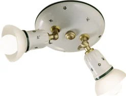 Ferroluce Deckenspot Metall Keramik verstellbar Ø 32 cm E14 rund* Wohnzimmerlampen|Keramiklampen