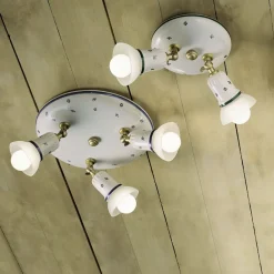 Ferroluce Deckenspot Metall Keramik verstellbar Ø 32 cm E14 rund* Wohnzimmerlampen|Keramiklampen