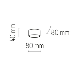 TK Lighting Deckenspot Metall klein Ø 8 cm flach blendarm in Gold* Deckenleuchten|Flurlampen