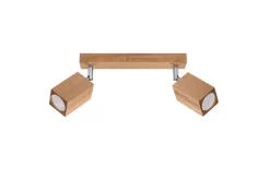 Sollux Deckenspot Modern Holz 2-flammig 30 cm lang GU10 wohnlich* Deckenleuchten|Flurlampen