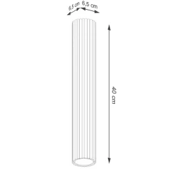 Sale Sollux Deckenspot schmal Ø 6,5 cm H: 40 cm Schwarz GU10 Aufputz