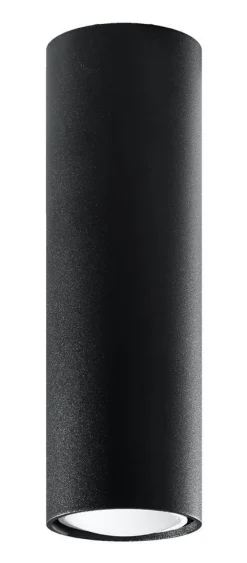 Best Sollux Deckenspot Schwarz 20 cm hoch Ø 6 cm schmal GU10 Metall