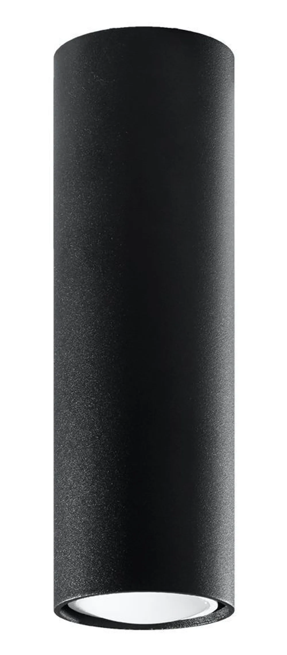 Best Sollux Deckenspot Schwarz 20 cm hoch Ø 6 cm schmal GU10 Metall