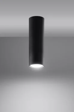 Best Sollux Deckenspot Schwarz 20 cm hoch Ø 6 cm schmal GU10 Metall