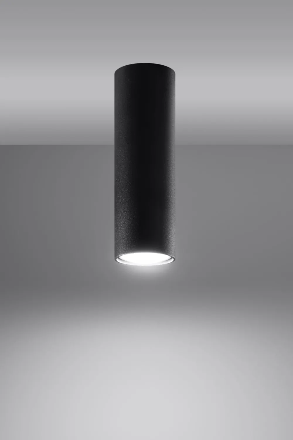 Best Sollux Deckenspot Schwarz 20 cm hoch Ø 6 cm schmal GU10 Metall