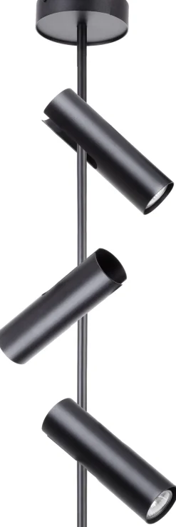 Outlet Sigma Deckenspot Schwarz 3-flammig Metall GU10 verstellbar