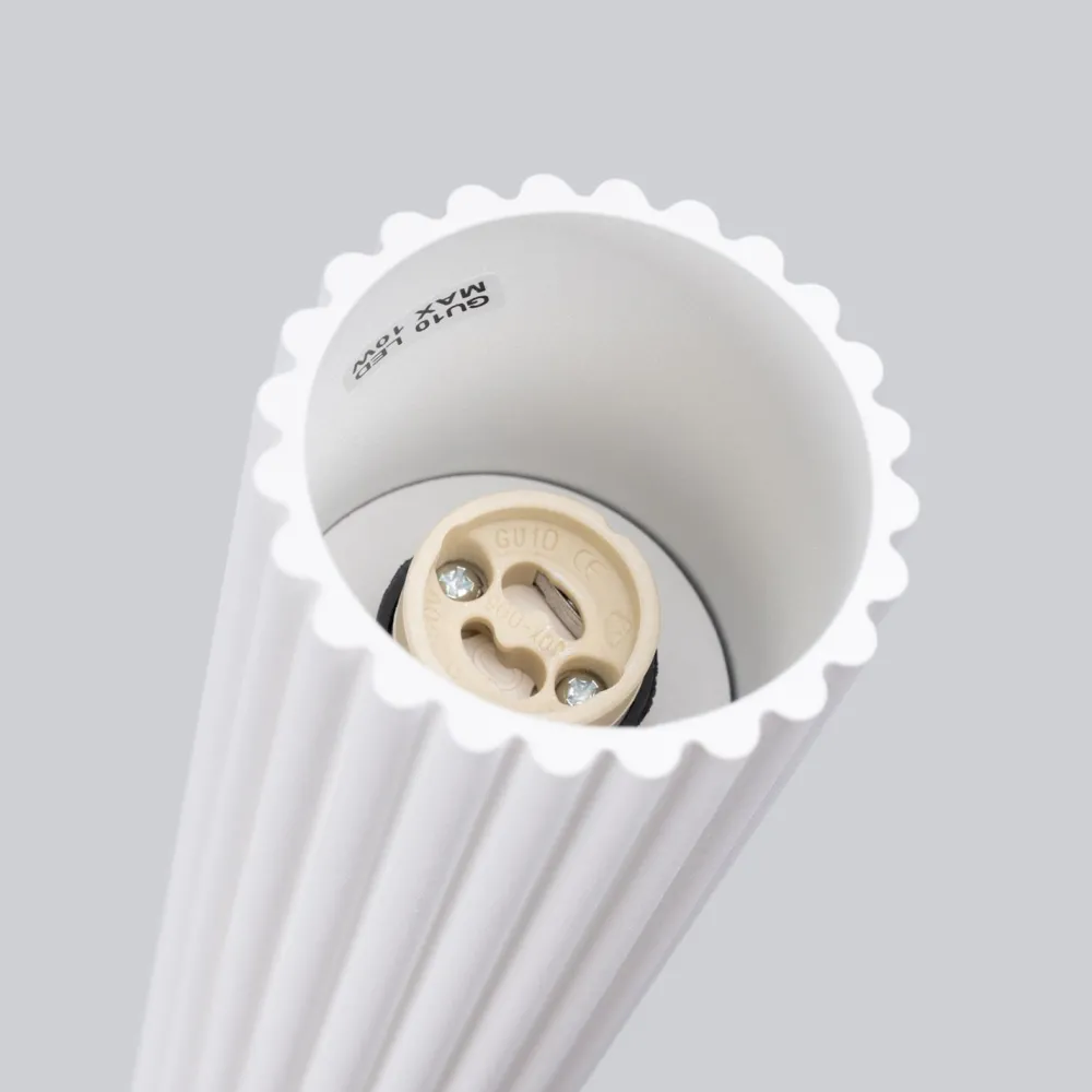 Sollux Deckenspot Weiß Ø 6,5 cm 60 cm hoch GU10 Aufputz Aluminium* Wohnzimmerlampen|Küchenlampen