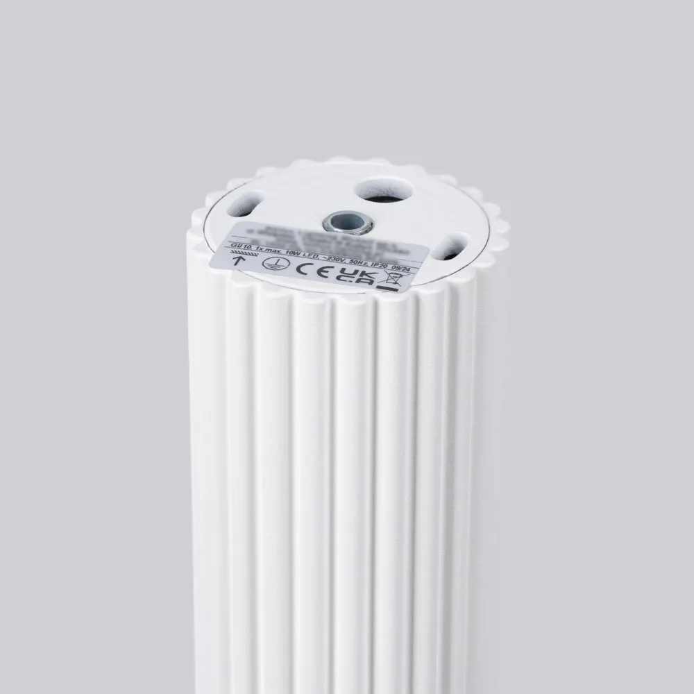 Sollux Deckenspot Weiß Ø 6,5 cm 60 cm hoch GU10 Aufputz Aluminium* Wohnzimmerlampen|Küchenlampen