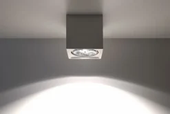 Online Sollux Deckenspot Weiß Keramik H: 14 cm klein bemalbar Würfel