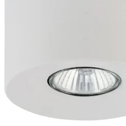 Outlet TK Lighting Deckenspot Weiß Metall Ø 11 cm rund flach GU10