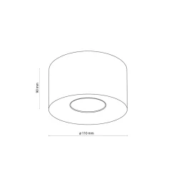 Outlet TK Lighting Deckenspot Weiß Metall Ø 11 cm rund flach GU10