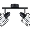 Sollux Deckenstrahöer Schwarz schwenkbar 2-flammig E14 Retro* Deckenleuchten|Flurlampen