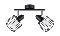 Sollux Deckenstrahöer Schwarz schwenkbar 2-flammig E14 Retro* Deckenleuchten|Flurlampen