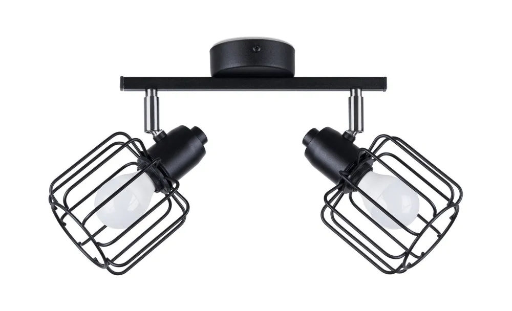 Sollux Deckenstrahöer Schwarz schwenkbar 2-flammig E14 Retro* Deckenleuchten|Flurlampen