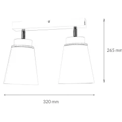 Lamkur Deckenstrahler Aufbau Weiß Modern Stoff wohnlich* Deckenleuchten|Flurlampen