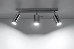 Sollux Deckenstrahler ETNA Metall Chrom 3-flammig GU10* Wohnzimmerlampen|Moderne Lampen