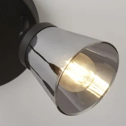 Searchlight Deckenstrahler 3-flammig Ø 42 cm Schwarz Rauchgrau E14* Deckenleuchten|Spots