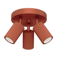 Hot Sollux Deckenstrahler 3-flammig Ø 19,5 cm klein schwenkbar Rot GU10