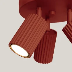 Hot Sollux Deckenstrahler 3-flammig Ø 19,5 cm klein schwenkbar Rot GU10