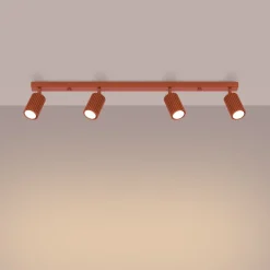 Sollux Deckenstrahler 4-flammig 81 cm lang schwenkbar GU10 Rot* Flurlampen|Wohnzimmerlampen