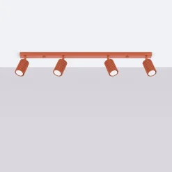 Sollux Deckenstrahler 4-flammig 81 cm lang schwenkbar GU10 Rot* Flurlampen|Wohnzimmerlampen