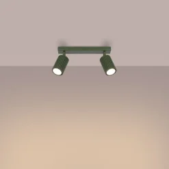 Sale Sollux Deckenstrahler 2-flammig B: 30 cm klein schwenkbar GU10 Grün