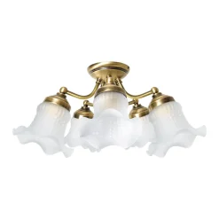 Giovanni Battista Deckenstrahler 5-flammig E14 in Bronze hell glänzend Weiß* Wohnzimmerlampen|Glaslampen