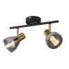 Outlet Searchlight Deckenstrahler 2-flammig E14 Rauchglas Metall verstellbar