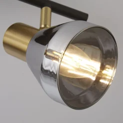 Outlet Searchlight Deckenstrahler 2-flammig E14 Rauchglas Metall verstellbar