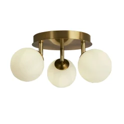 Searchlight Deckenstrahler 3-flammig G9 in Gold Weiß Ø 34 cm