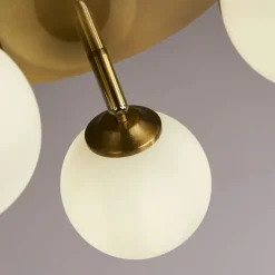 Searchlight Deckenstrahler 3-flammig G9 in Gold Weiß Ø 34 cm