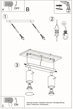 Sollux Deckenstrahler 2-flammig GU10 30 cm länglich Chrom* Deckenleuchten|Wohnzimmerlampen