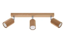 Sale Sollux Deckenstrahler 3-flammig GU10 schwenkbar B: 45 cm Holz