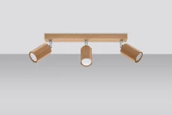 Sale Sollux Deckenstrahler 3-flammig GU10 schwenkbar B: 45 cm Holz