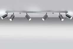 Sollux Deckenstrahler 6-flammig GU10 118 cm Chrom Metall* Deckenleuchten|Flurlampen