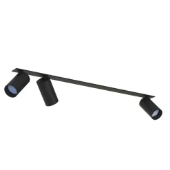 Discount Nowodvorski Deckenstrahler 3-flammig GU10 Schwarz Metall Unterputz