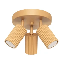 Sale Sollux Deckenstrahler 3-flammig GU10 Ø 19,5 cm klein rund in Gold