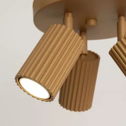 Sale Sollux Deckenstrahler 3-flammig GU10 Ø 19,5 cm klein rund in Gold