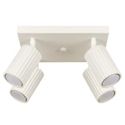 Sollux Deckenstrahler 4-flammig GU10 B: 25 cm klein Creme BERTA* Wohnzimmerlampen|Metall Lampen