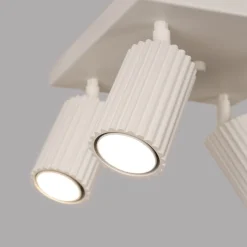 Sollux Deckenstrahler 4-flammig GU10 B: 25 cm klein Creme BERTA* Wohnzimmerlampen|Metall Lampen