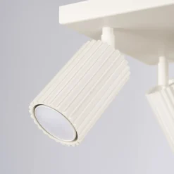 Sollux Deckenstrahler 4-flammig GU10 B: 25 cm klein Creme BERTA* Wohnzimmerlampen|Metall Lampen