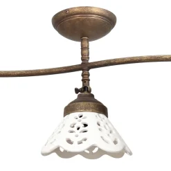 Giovanni Battista Deckenstrahler 3-flammig Keramik Messing B: 87 cm E14* Deckenleuchten|Spots