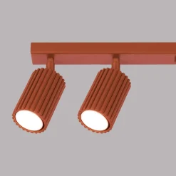 Sollux Deckenstrahler 6-flammig Rot GU10 117 cm lang groß Aluminium* Flurlampen|Wohnzimmerlampen