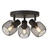 Discount Searchlight Deckenstrahler 3-flammig Schwarz E14 D: 36 cm Metall