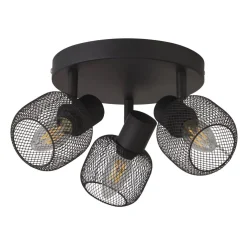 Discount Searchlight Deckenstrahler 3-flammig Schwarz E14 D: 36 cm Metall