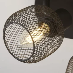 Discount Searchlight Deckenstrahler 3-flammig Schwarz E14 D: 36 cm Metall